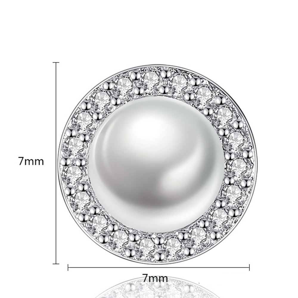 925 Sterling Silver Natural Pearl Drop Earrings Fashion Jewelry Gift for Women Girls