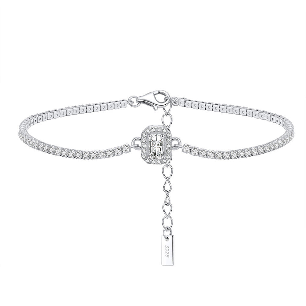 925 Sterling Silver Tennis Bracelet Extension Chain