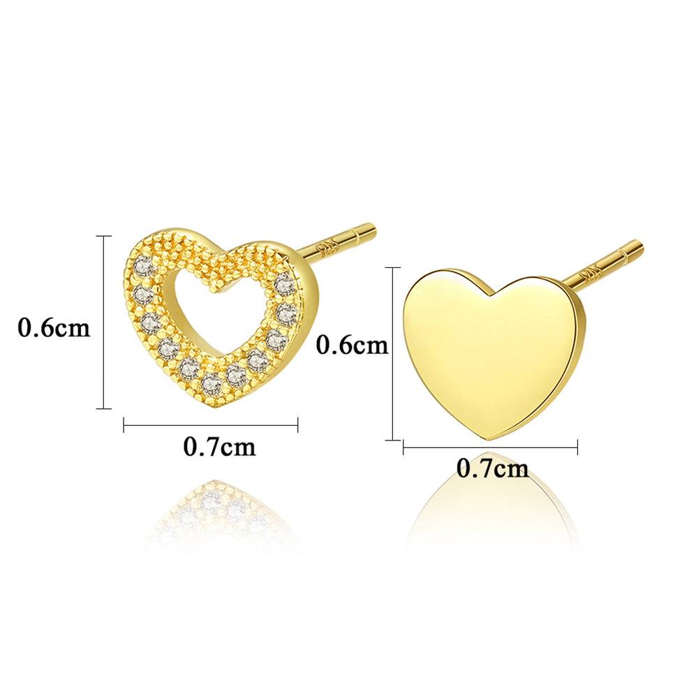 925 Sterling Silver Heart Earrings Fashion Jewelry Gift for Women Girls