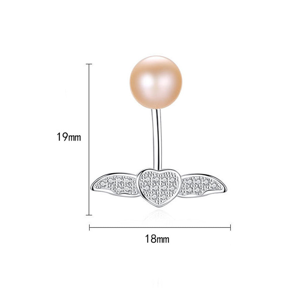 Pendientes colgantes de perla natural de plata de ley 925, joyería de moda, regalo para mujeres y niñas.
