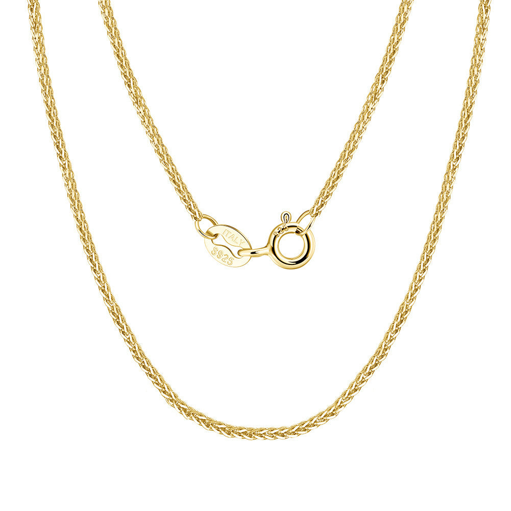 925 Sterling Silver Foxtail Chain 1.6mm 2.0mm