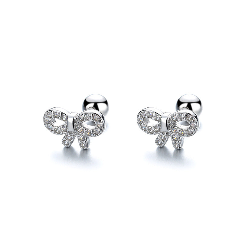 925 Sterling Silver Knot Screwed Earrings