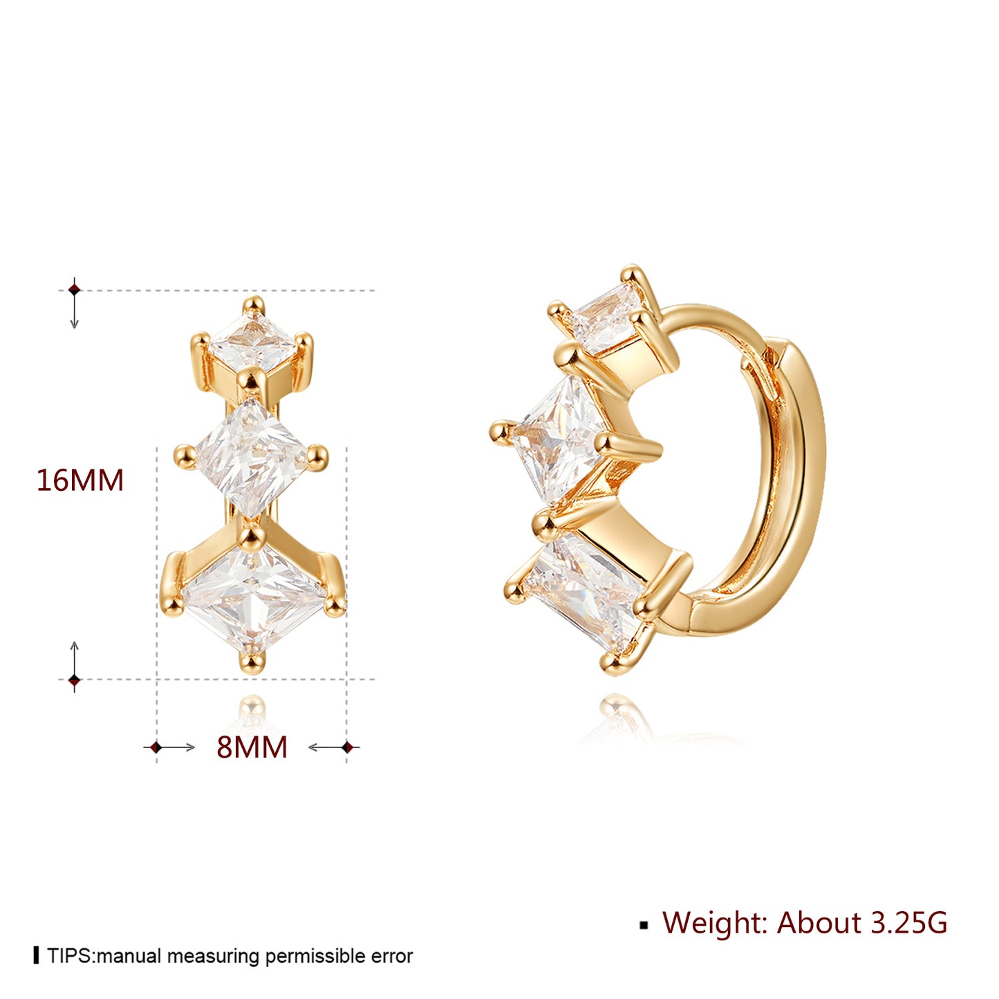 Brass With Plated Fashion Jewelry Earrings