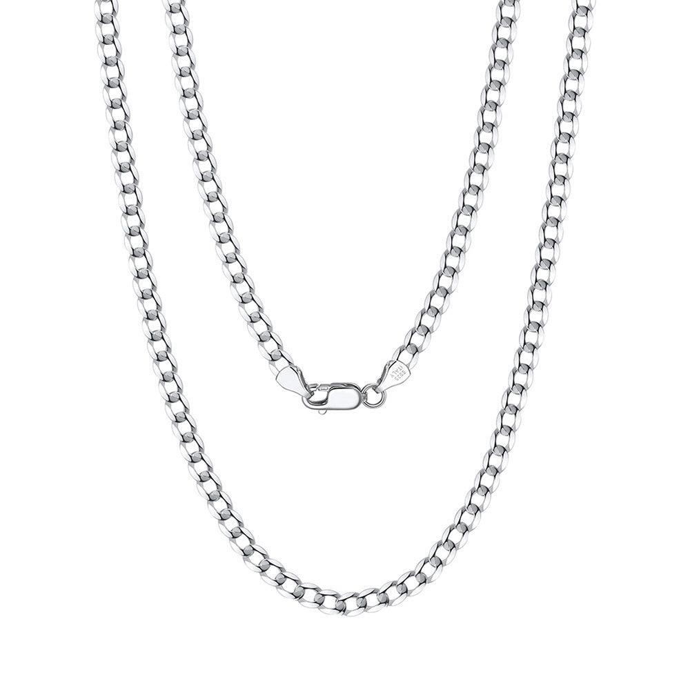 925 Sterling Silver Curb Chain 3mm 5mm