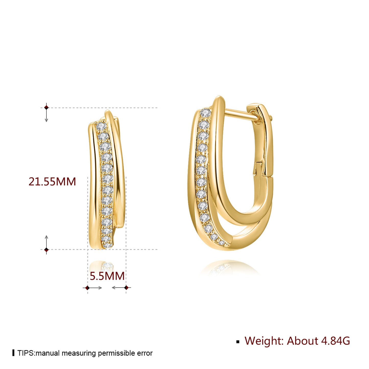 Brass With Plated Fashion Jewelry Earrings