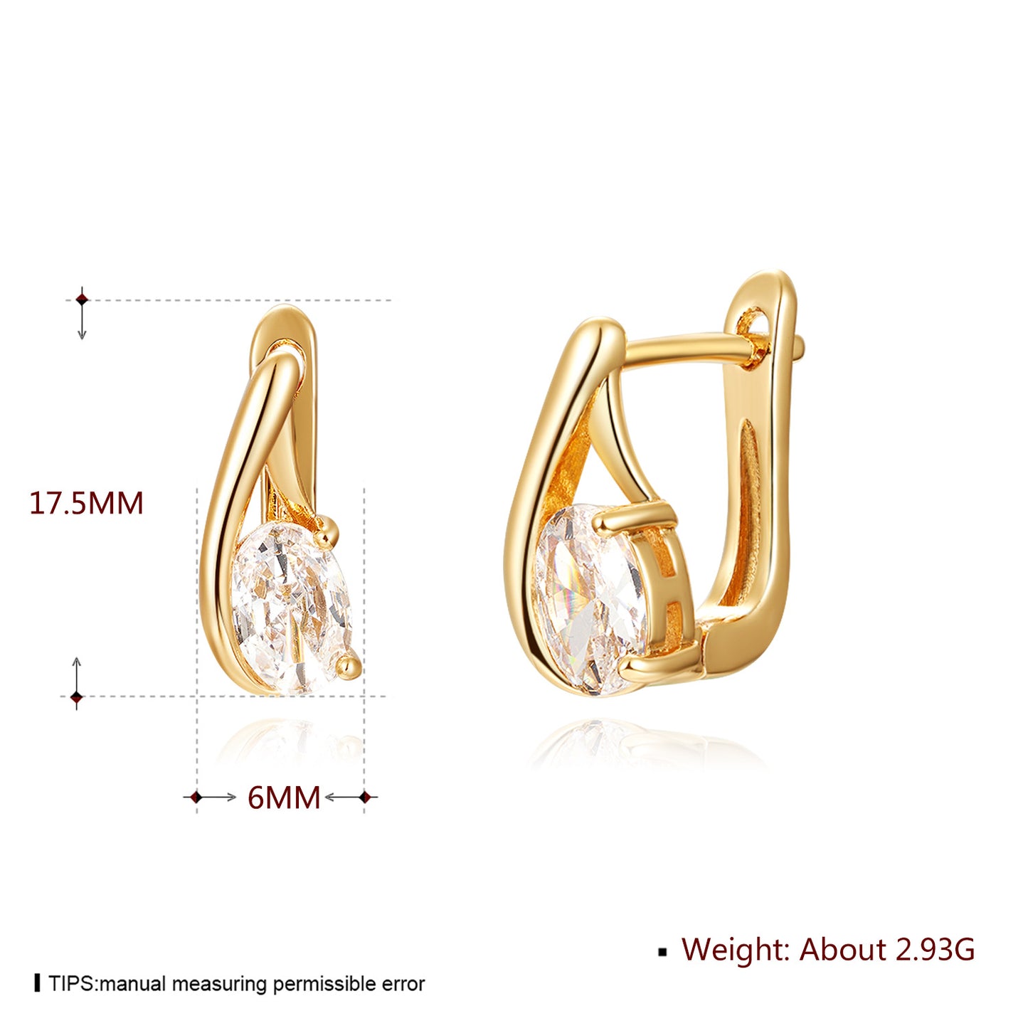 Brass With Plated Fashion Jewelry Earrings