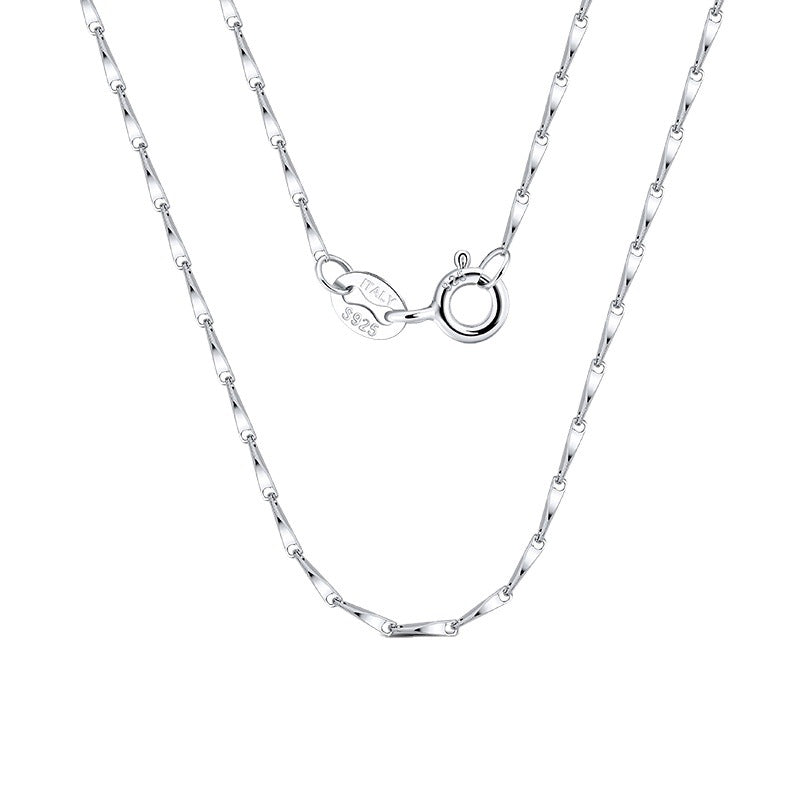 925 Sterling Silver Melon Seed Chain