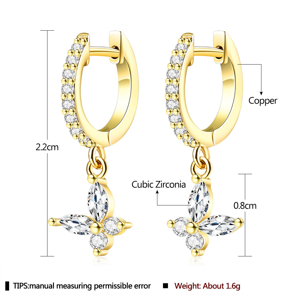 Brass With Plated Fashion Jewelry Earrings