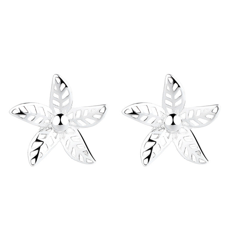 925 Sterling Silver Star Screwed Earrings