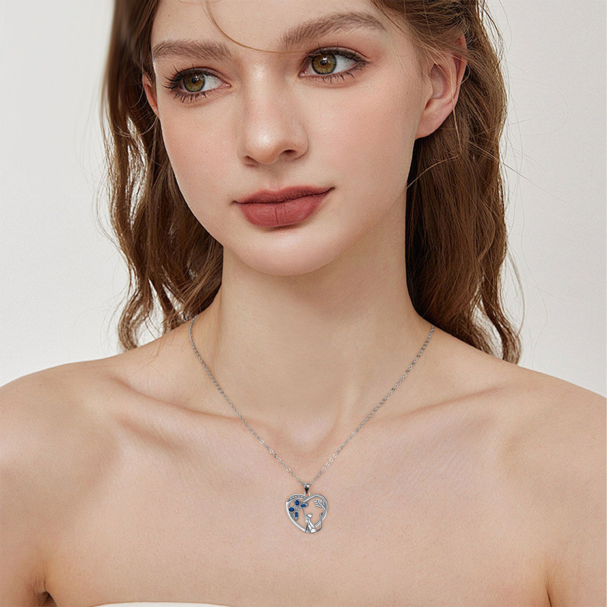 Copper With Silver Plated Heart Pendant Necklace