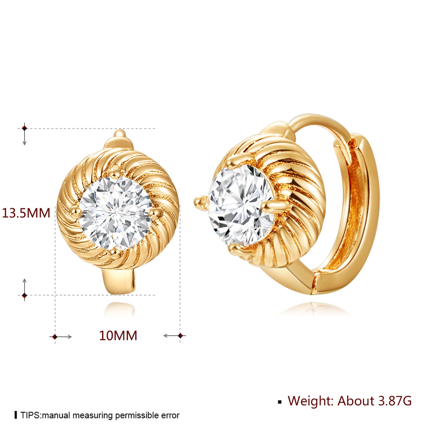 Brass With Plated Fashion Jewelry Earrings