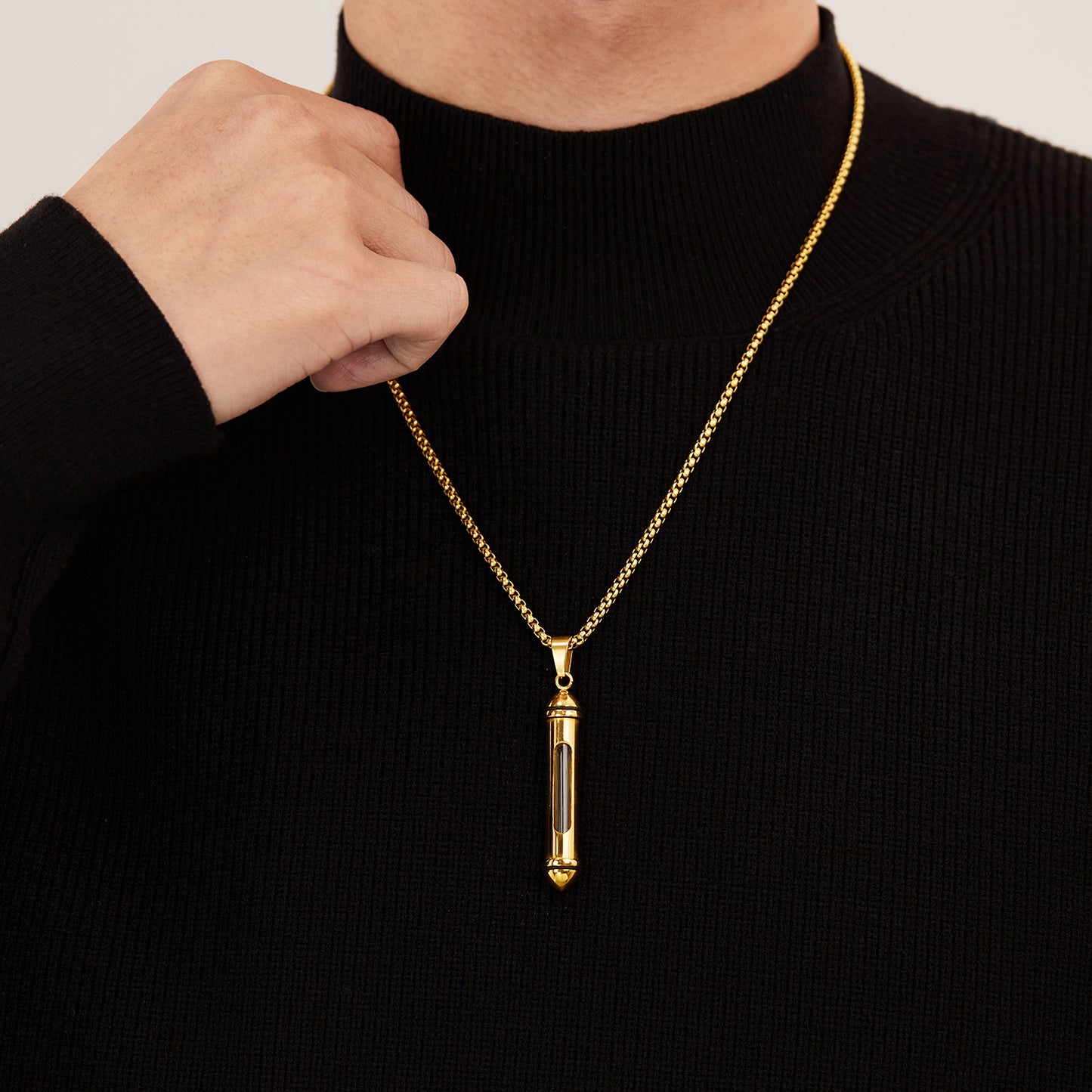 Stainless Steel Jewelry Bullet Fashion Necklace Chain