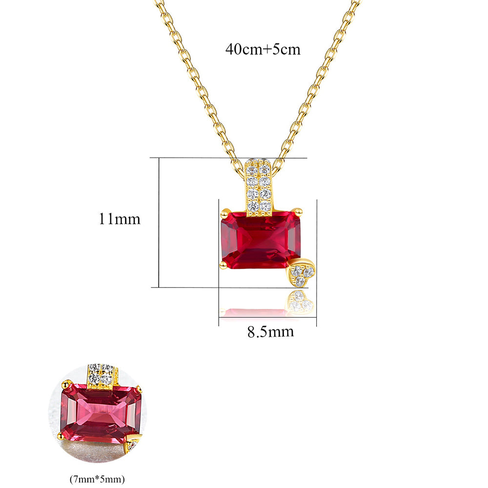 925 Sterling Silver Drop Zircon Necklace Fashion Jewelry Gift for Women Girls
