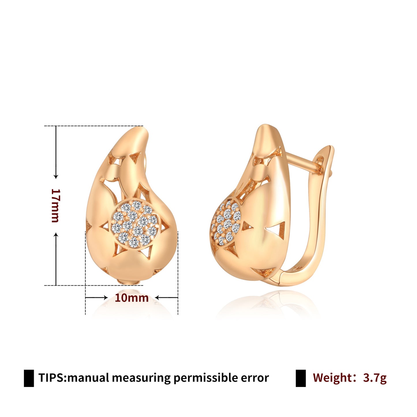 Brass With Plated Fashion Jewelry Earrings