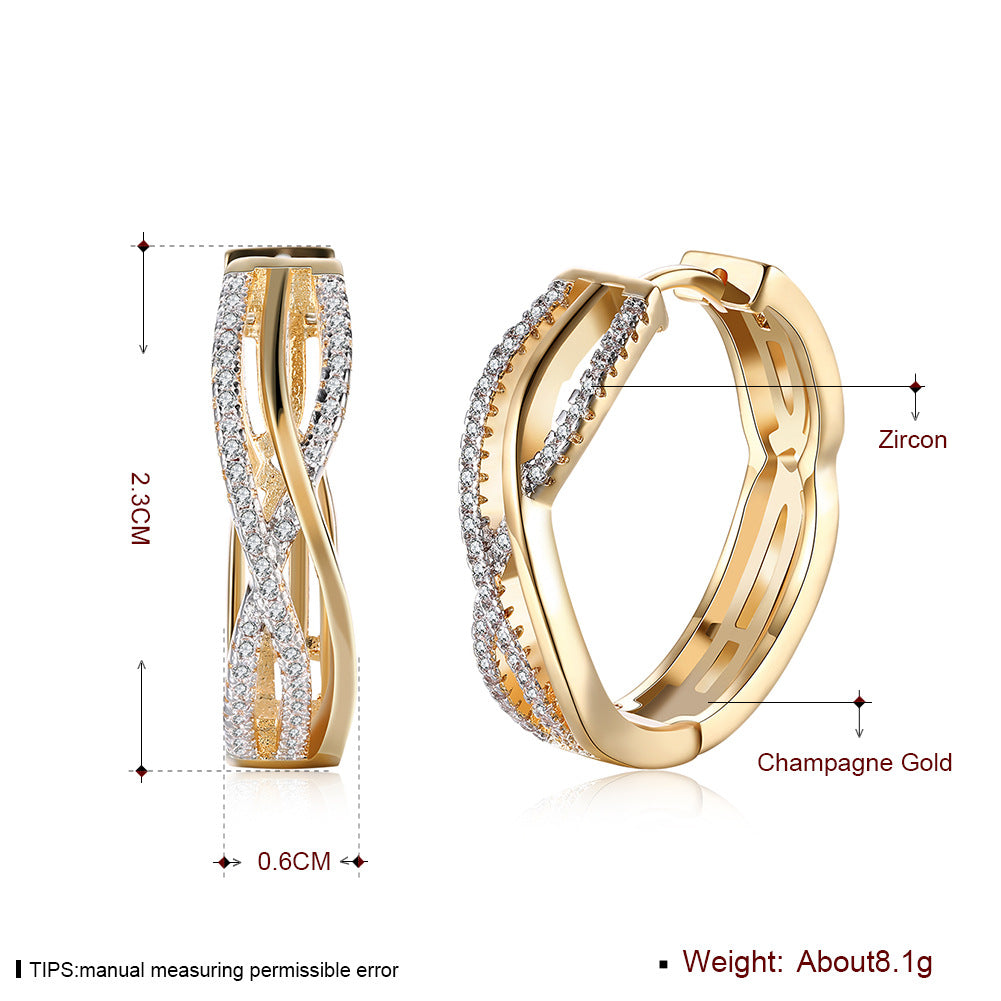 Brass With Plated Fashion Jewelry Earrings