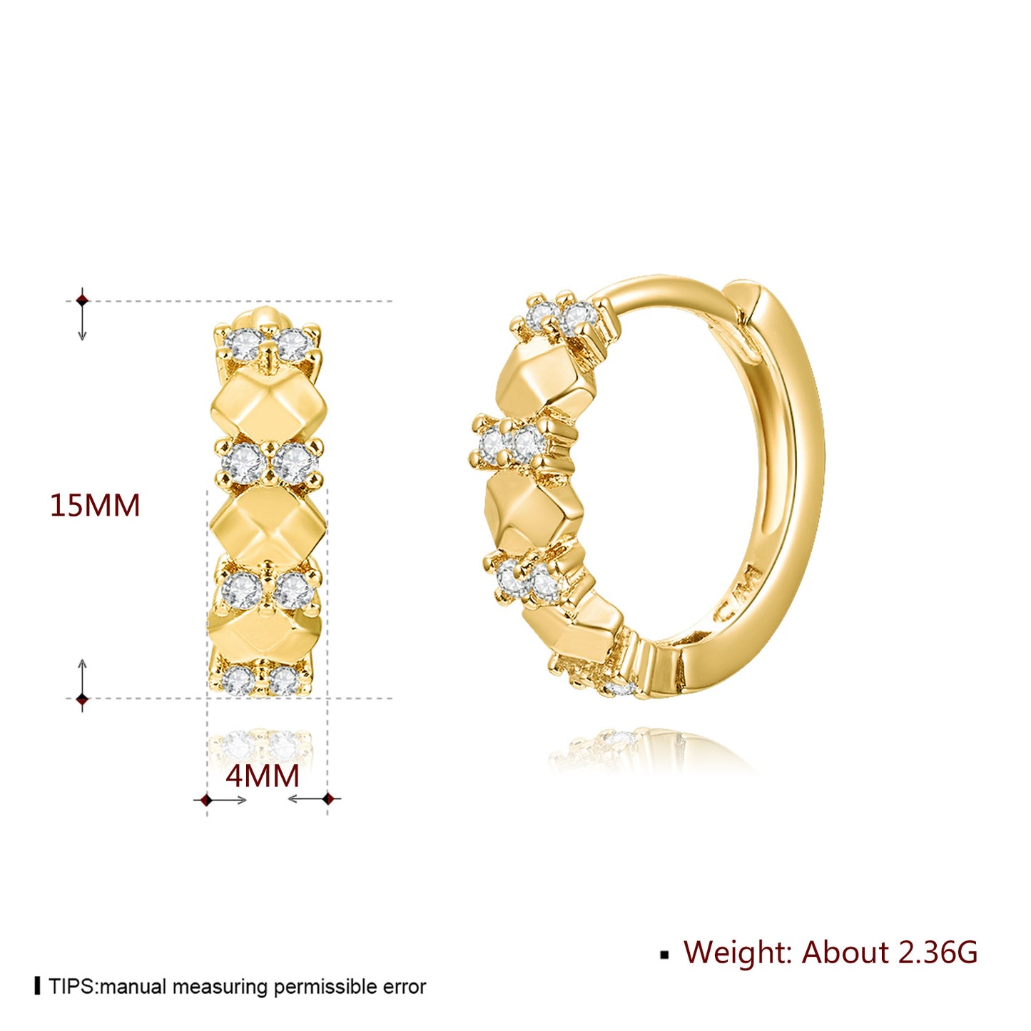 Brass With Plated Fashion Jewelry Earrings