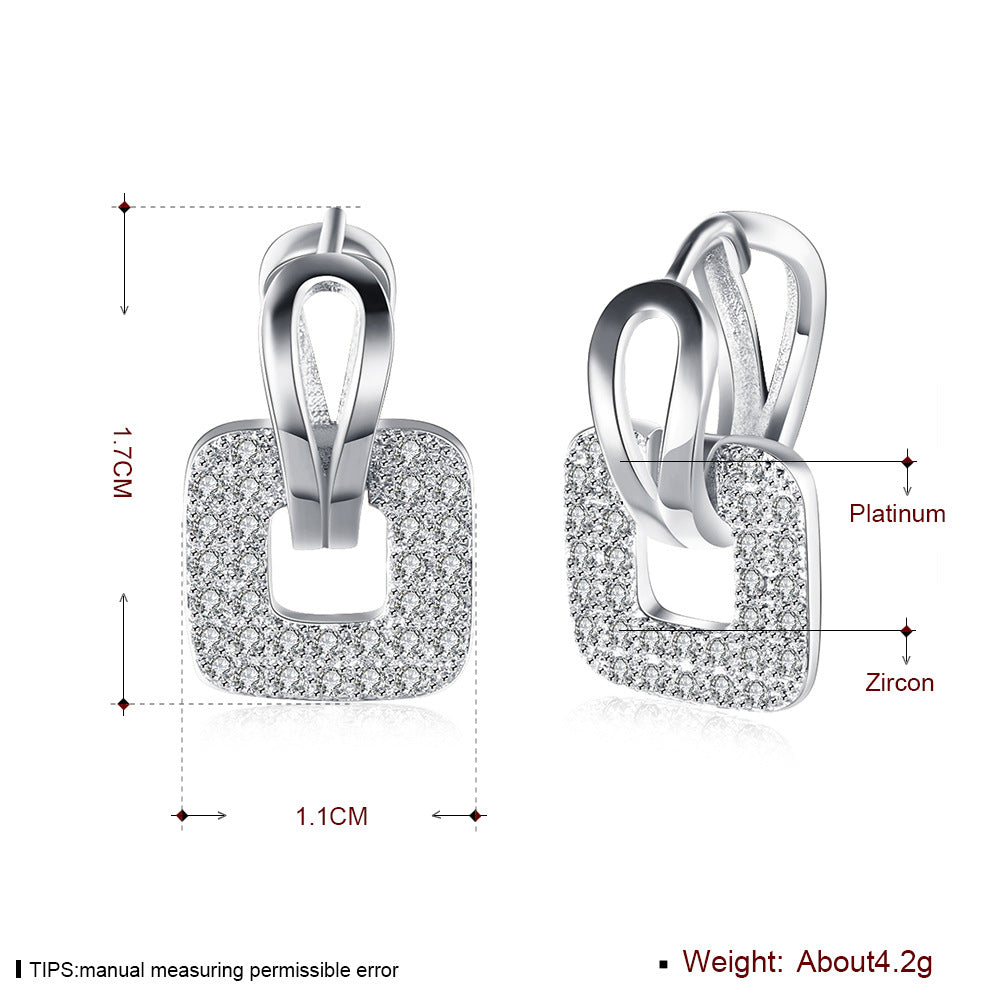 Brass With Plated Fashion Jewelry Earrings
