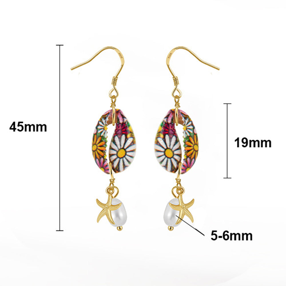 925 Sterling Silver Natural Pearl Earrings Fashion Jewelry Gift for Women Girl