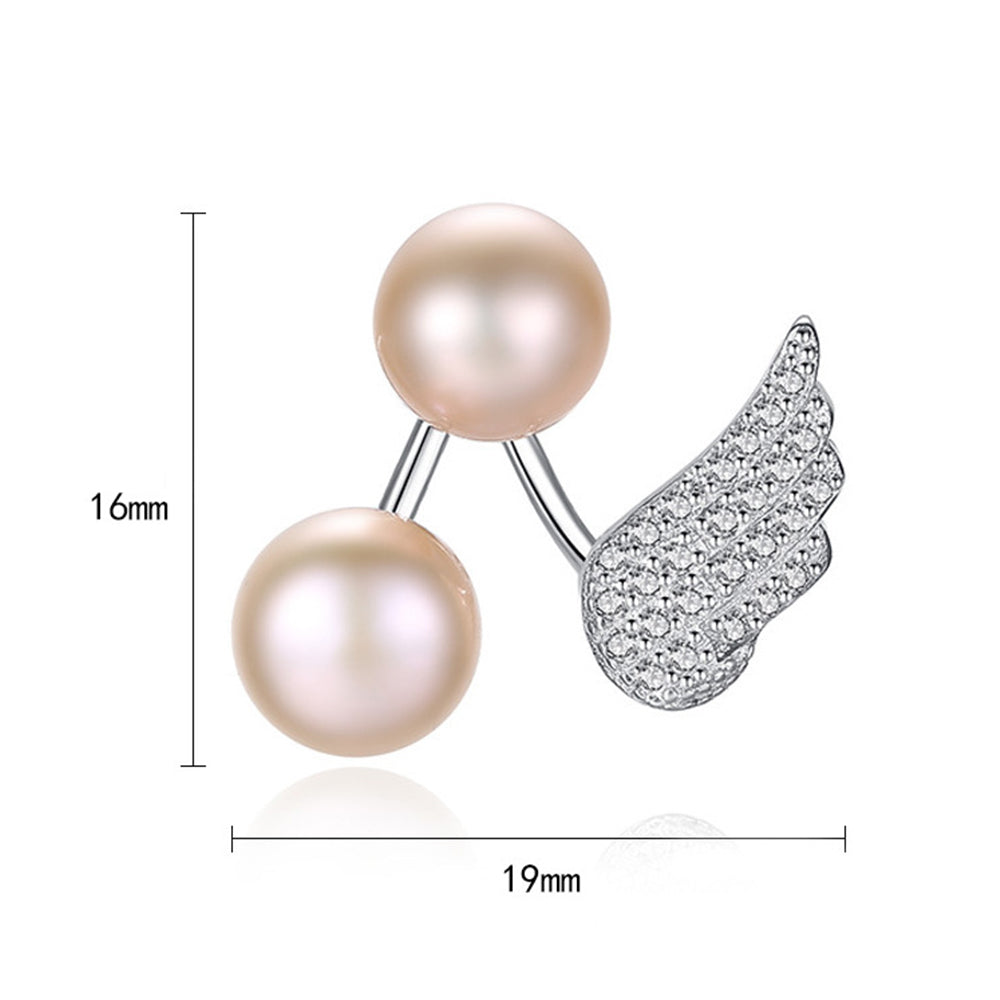 925 Sterling Silver Natural Pearl Drop Earrings Fashion Jewelry Gift for Women Girls