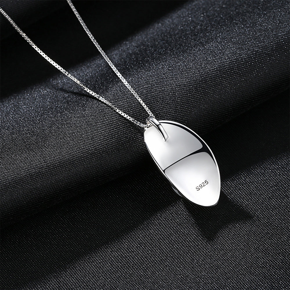 925 Sterling Silver Natural Pearl Drop Necklace Fashion Jewelry Gift for Women Girls