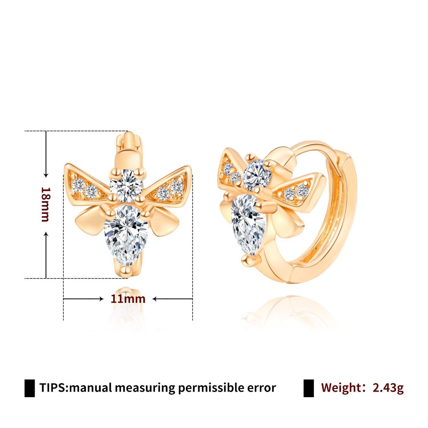 Brass With Plated Fashion Jewelry Earrings