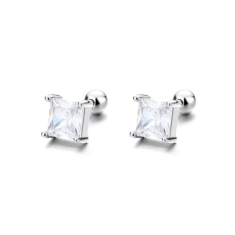 925 Sterling Silver Screw Back Stud Earrings
