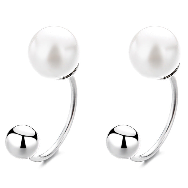 925 Sterling Silver Pearl Screwed Earrings