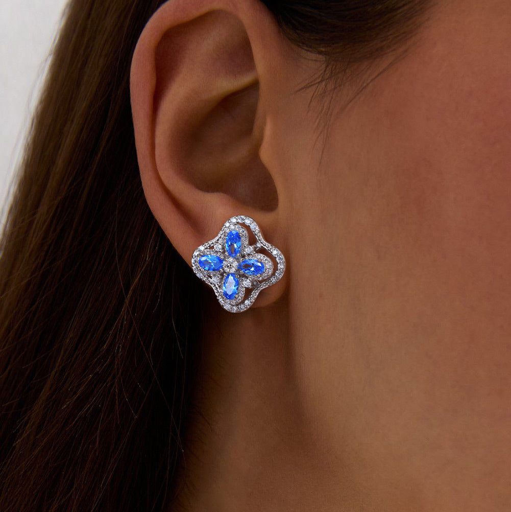 925 Sterling Silver Zircon Earrings