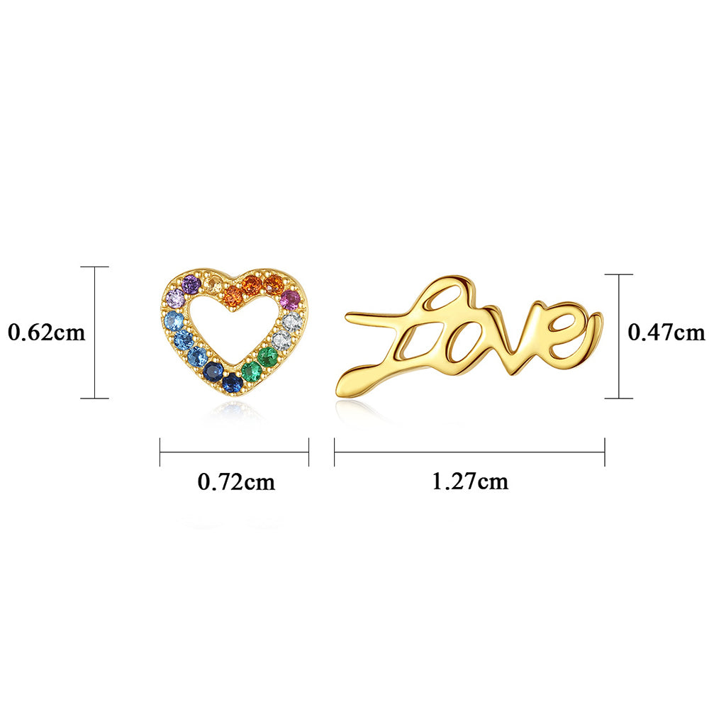 925 Sterling Silver Heart Earrings Fashion Jewelry Gift for Women Girls