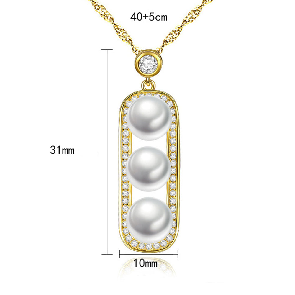 925 Sterling Silver Natural Pearl Drop Necklace Fashion Jewelry Gift for Women Girls