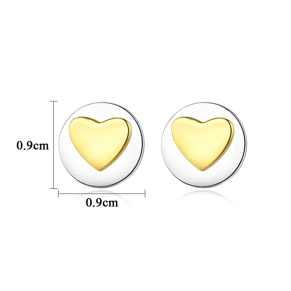 925 Sterling Silver Heart Earrings Fashion Jewelry Gift for Women Girls