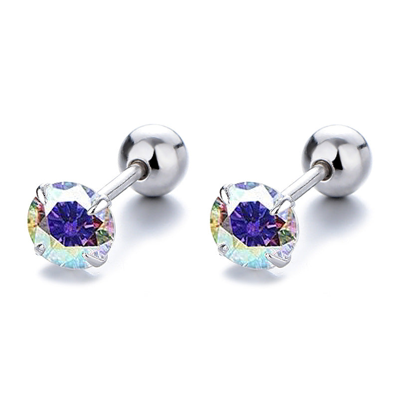 925 Sterling Silver Screw Back Stud Earrings