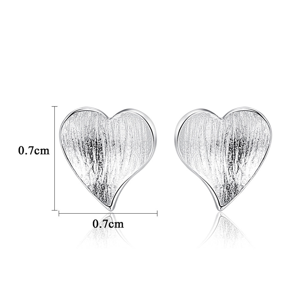 925 Sterling Silver Heart Earrings Fashion Jewelry Gift for Women Girls