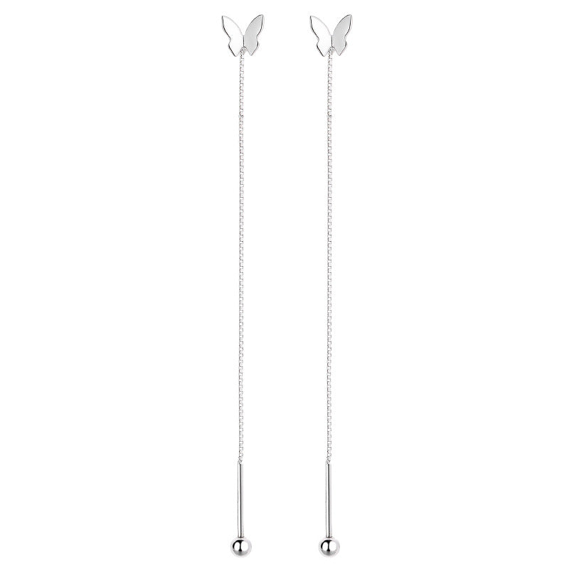 925 Sterling Silver Butterfly Screwed Earrings