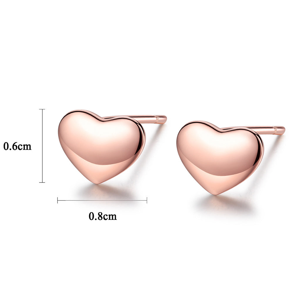 925 Sterling Silver Heart Earrings Fashion Jewelry Gift for Women Girls