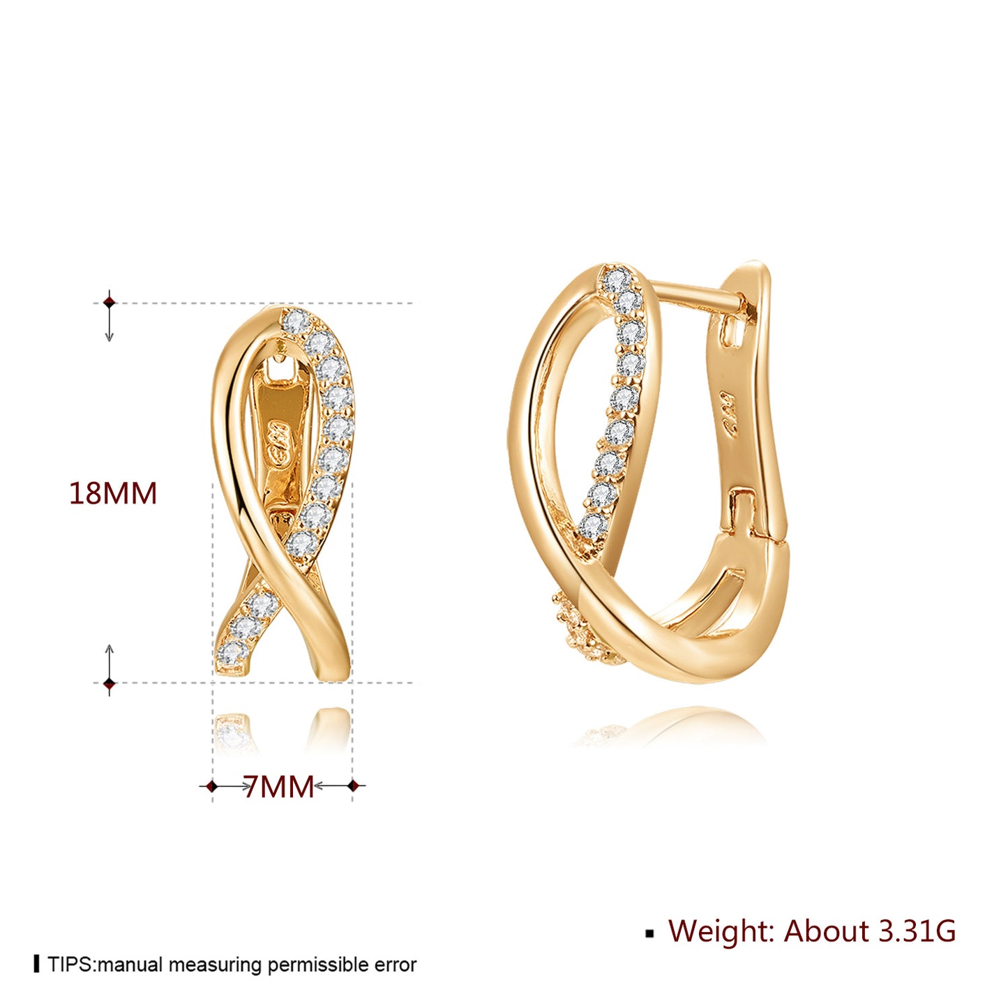 Brass With Plated Fashion Jewelry Earrings
