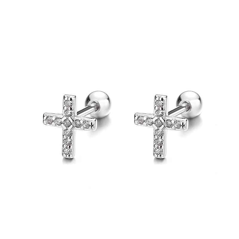 Ohrstecker aus 925er Sterlingsilber für Kinder und Mädchen mit Schraubverschluss