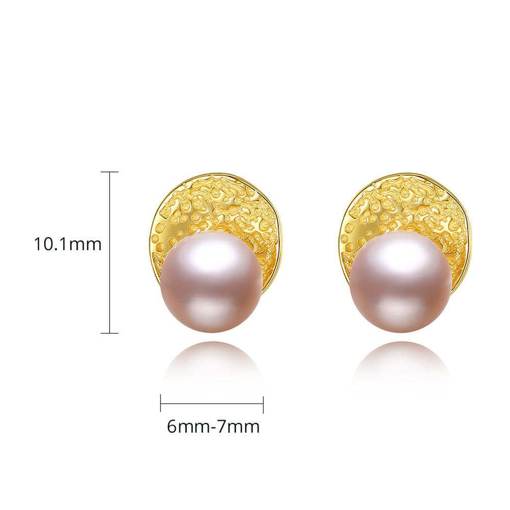 925 Sterling Silver Natural Pearl Drop Earrings Fashion Jewelry Gift for Women Girls