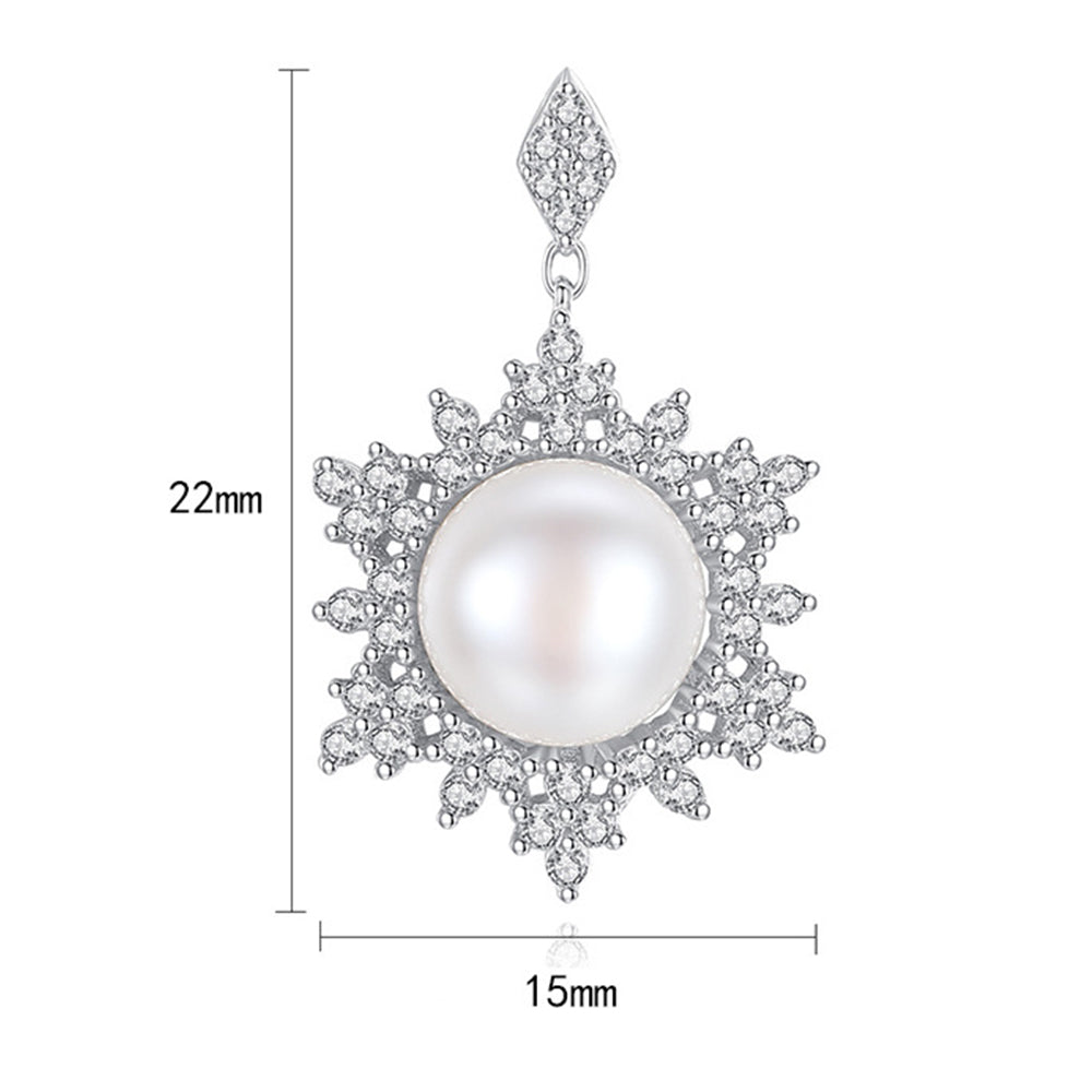 925 Sterling Silver Natural Pearl Drop Earrings Fashion Jewelry Gift for Women Girls