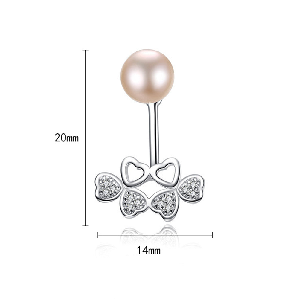 925 Sterling Silver Natural Pearl Drop Earrings Fashion Jewelry Gift for Women Girls
