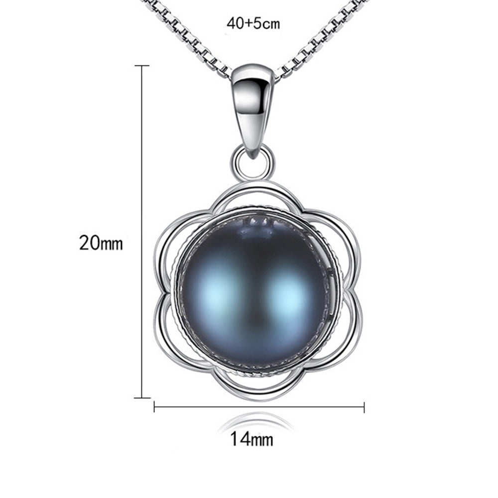 925 Sterling Silver Natural Pearl Drop Necklace Fashion Jewelry Gift for Women Girls