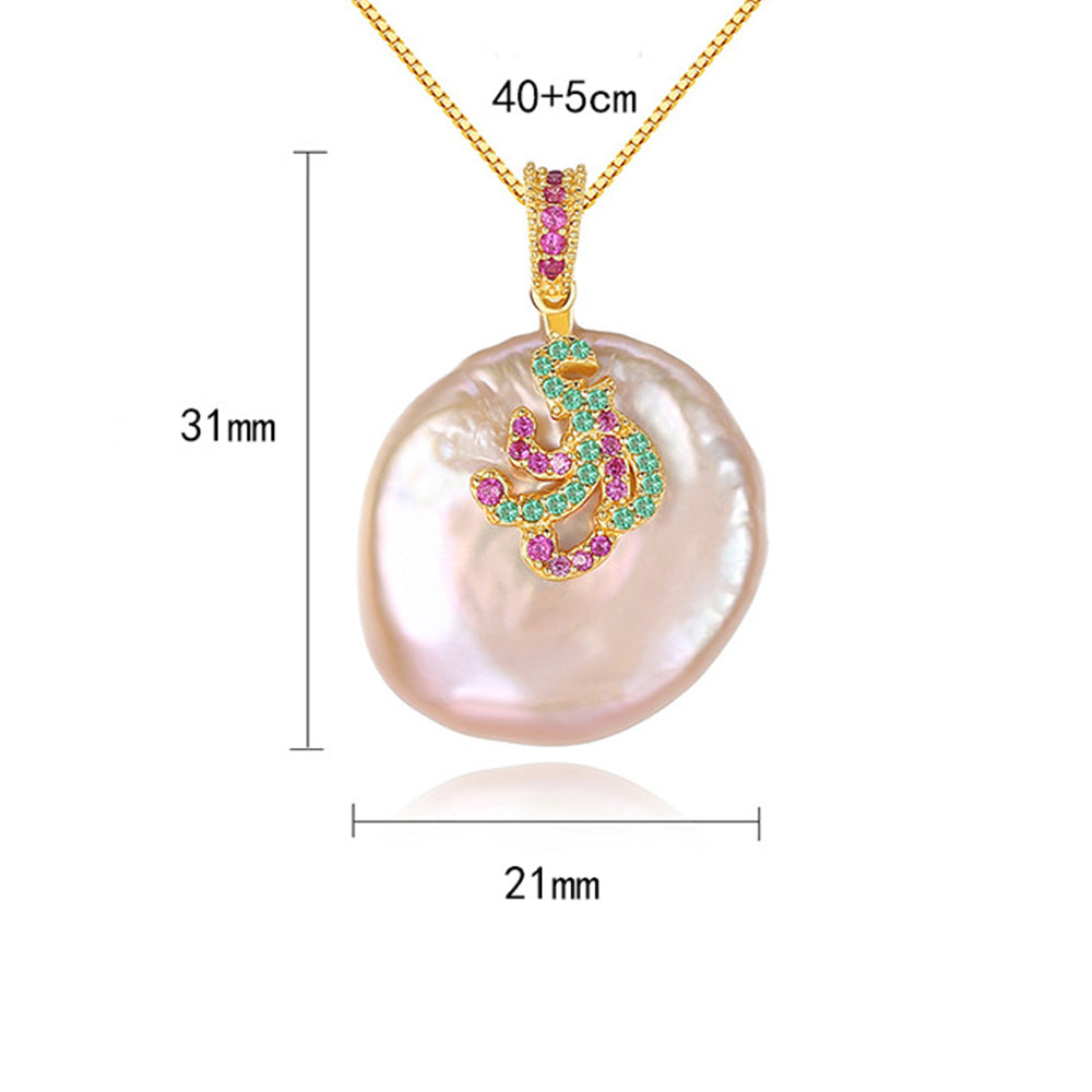925 Sterling Silver Natural Pearl Drop Necklace Fashion Jewelry Gift for Women Girls