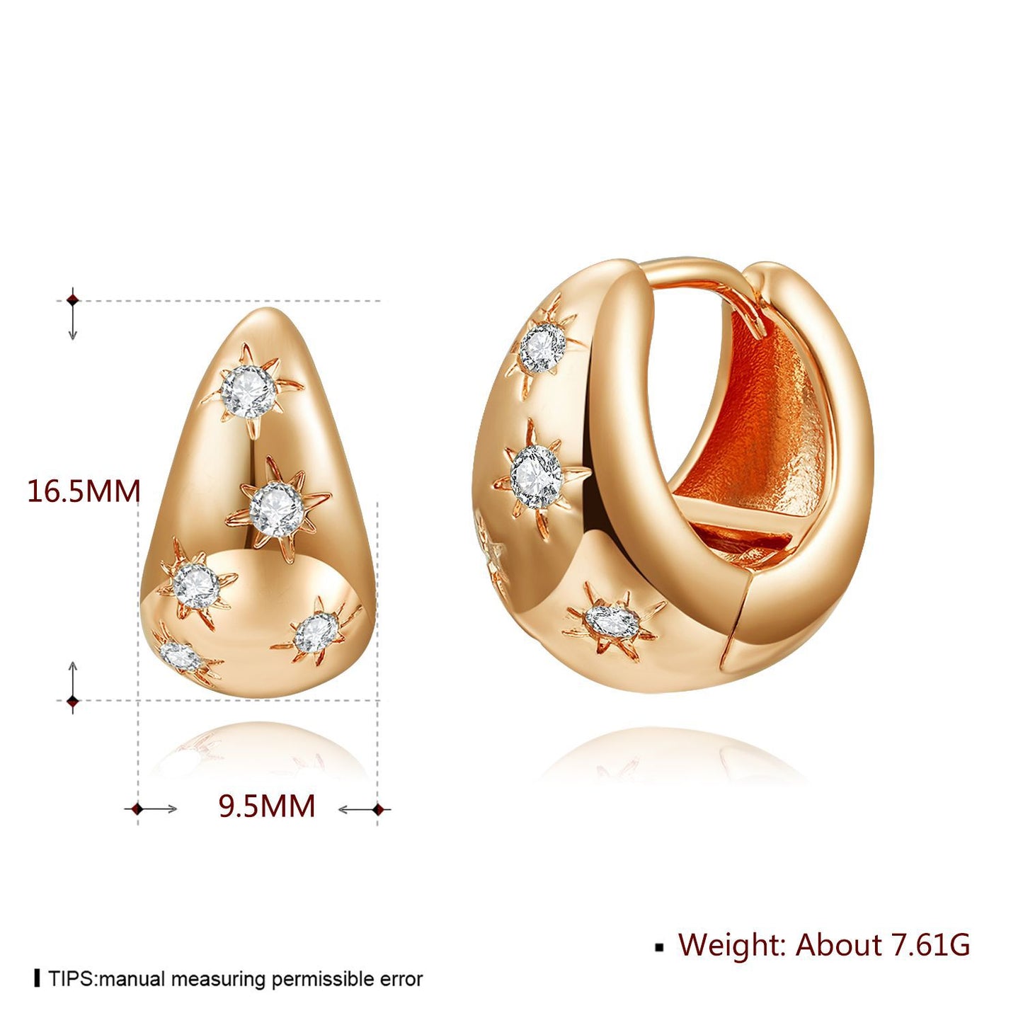 Brass With Plated Fashion Jewelry Earrings
