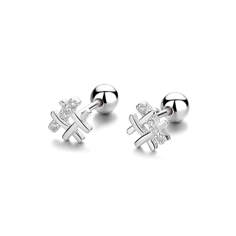925 Sterling Silver Screw Back Stud Earrings