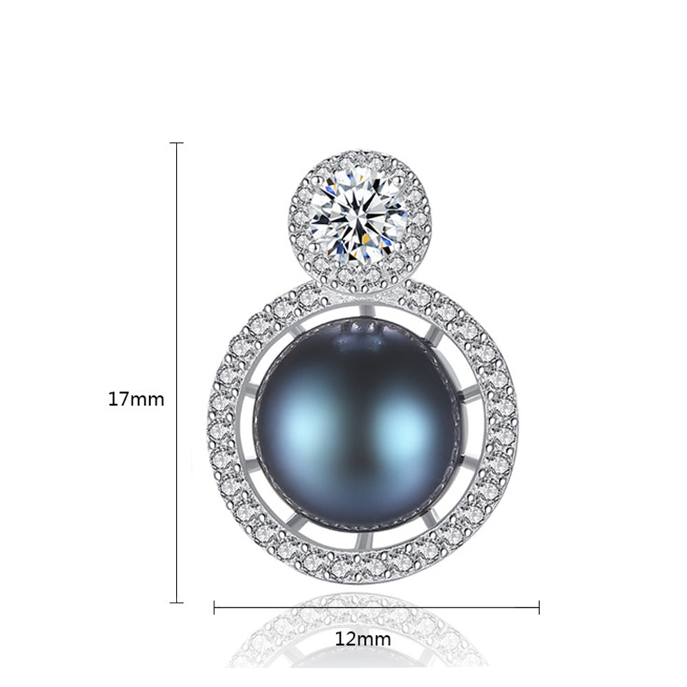 925 Sterling Silver Natural Pearl Drop Earrings Fashion Jewelry Gift for Women Girls