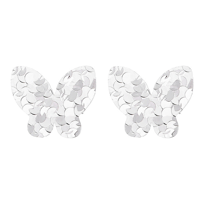 925 Sterling Silver Butterfly Screw Back Stud Earrings
