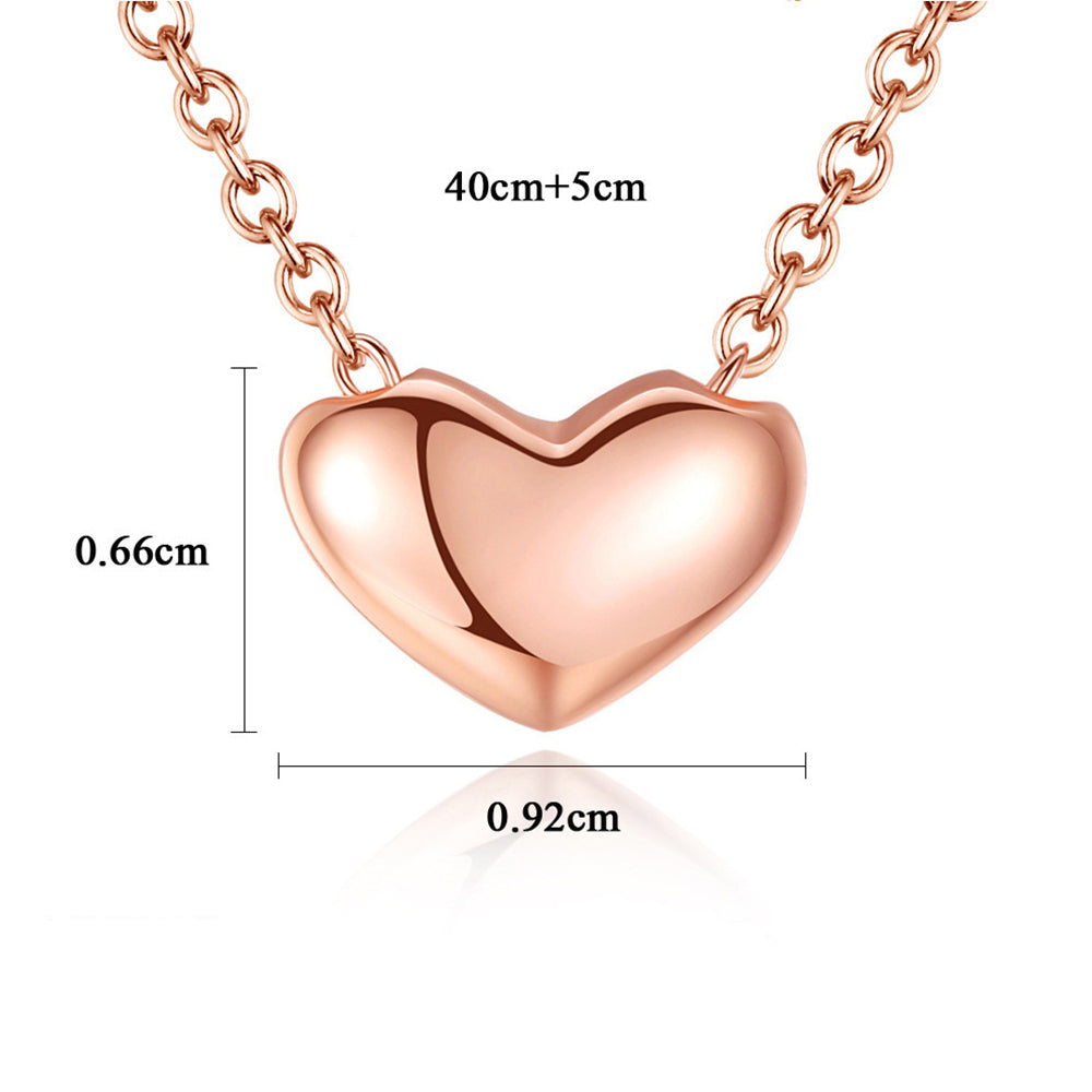 925 Sterling Silver Heart Necklace Fashion Jewelry Gift for Women Girls