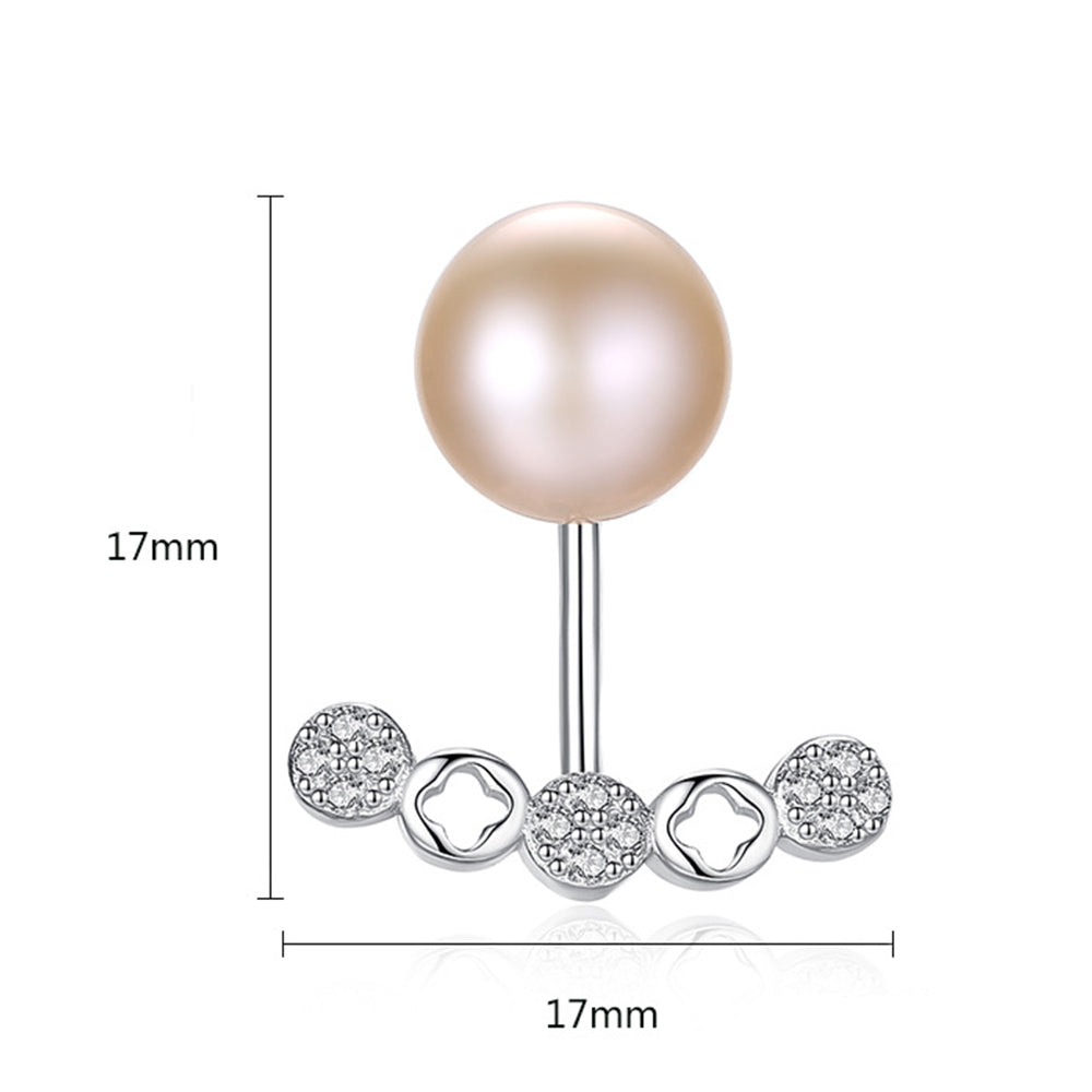 925 Sterling Silver Natural Pearl Long Drop Earrings Fashion Jewelry Gift for Women Girls
