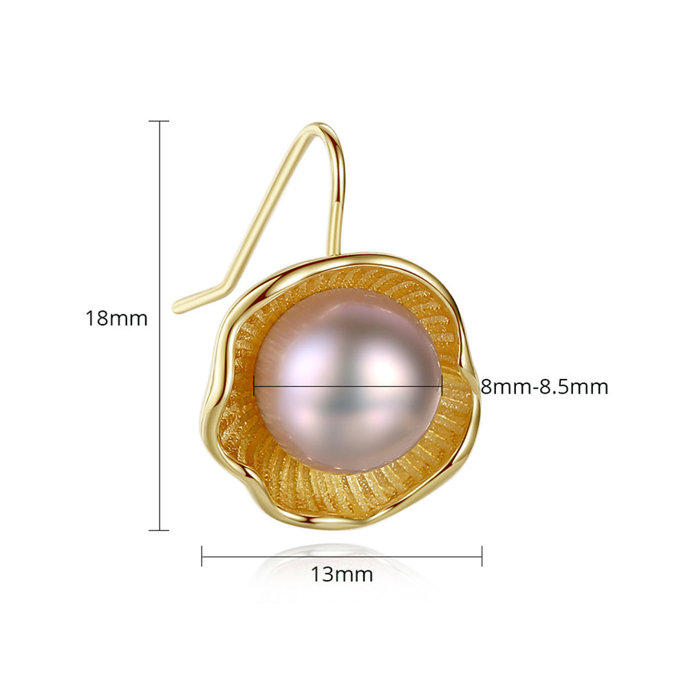 Pendientes colgantes de perla natural de plata de ley 925, joyería de moda, regalo para mujeres y niñas.