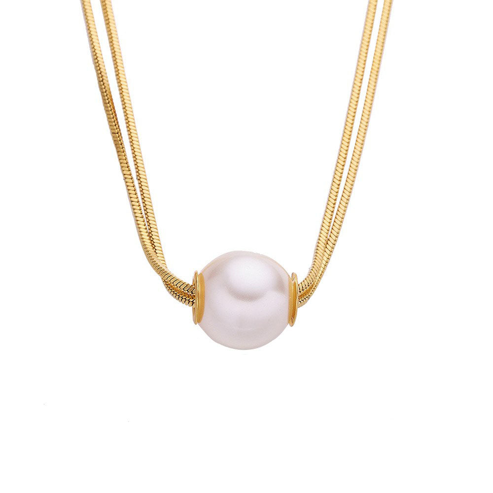 Stainless Steel Jewelry Fashion Pearl Necklace